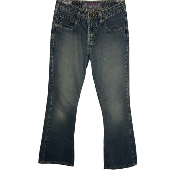 Silver Jeans Boot Flare Vintage 90's Y2K Cotton Mid Rise Dark Wash Jeans - 29x30 - Picture 1 of 6